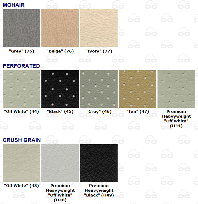 TMI VW Headliner Fabric and Color Options
