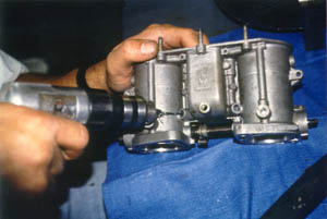 48 IDA Carb Rebuild - Drill Out Lead Plugs