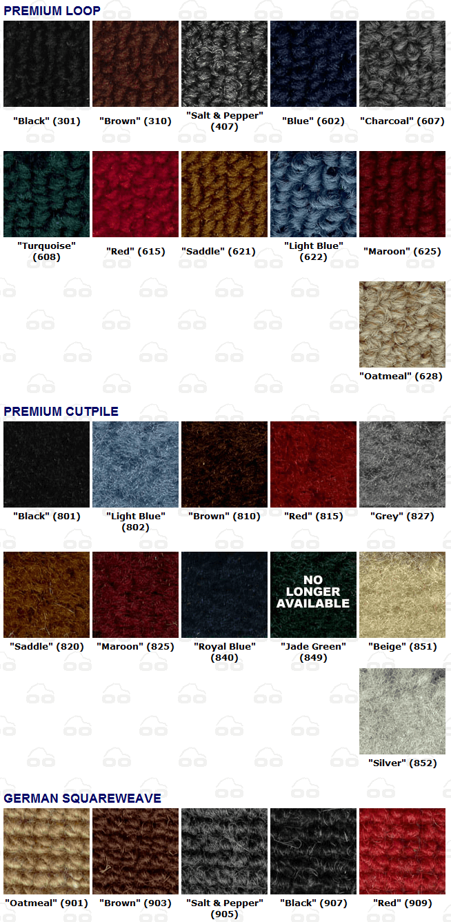 TMI Carpet Swatches - Colors & Styles